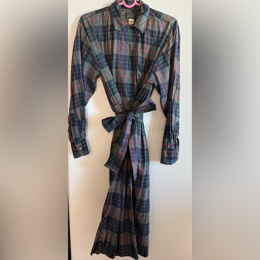 Vintage Checkered Print Dress Size 8